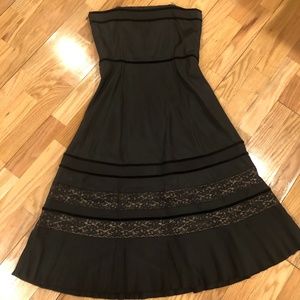 Ann Taylor LOFT Black Strapless Dress Size 6